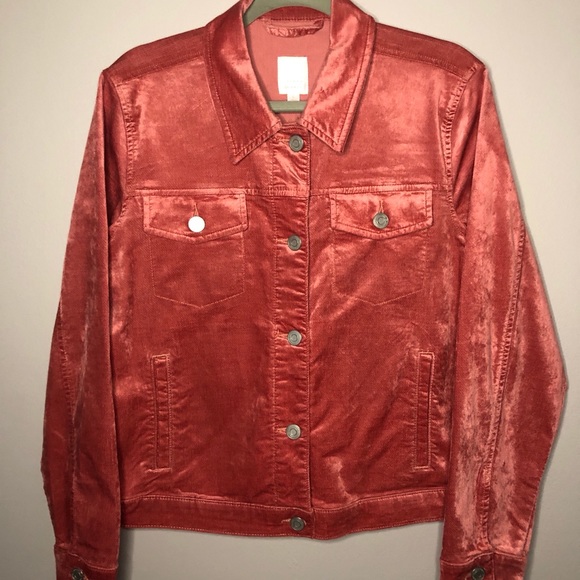 NWT - Lauren Conrad Velvet Denim Jacket - Picture 2 of 6